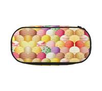 HJLUUFT Ice Cream print Pencil Case Simple Sturdy Multifunctional Pencil Bag Office Stationery Organizer