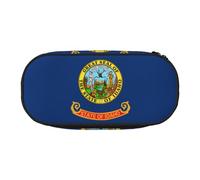 HJLUUFT Idaho state flag print Makeup Cosmetic Bag Stationary Kawaii Pencil Box Pouch Gadget Organizer Bag with Zipper