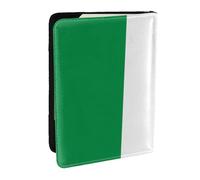 HJLUUFT Italian Flag Print Leather Passport Cover for Men Women, Travel Wallet Passport Holder Case for Family