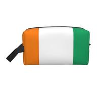 HJLUUFT Ivory Coast Flag Travel Toiletry Bag Portable Makeup Cosmetic Bag Travel Essentials Organizer Travel Bag White/Opulent Garden One Size, White/Opulent Garden, standard size
