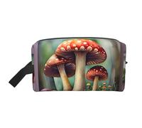 HJLUUFT Japanese Painting mushroom print Toiletry Bag for Men Women Traveling Toiletry Organizer Bag for Adult Door Room Essentials, White, One Size