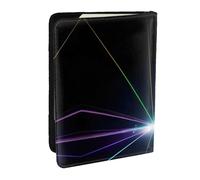 HJLUUFT Laser Light Print Leather Passport Cover for Men Women, Travel Wallet Passport Holder Case for Family