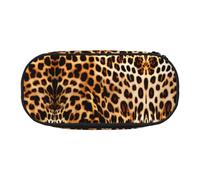 HJLUUFT Leopard Animal print print Pencil Case Simple Sturdy Multifunctional Pencil Bag Office Stationery Organizer