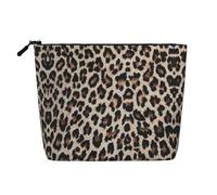 HJLUUFT Leopard Print print print Travel Makeup Bags Cosmetic Organizer Bag Large Capacity Make up Bag Toiletry Bag for Women, Black, One Size