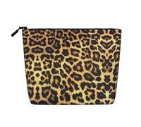 HJLUUFT Leopard Print print Travel Makeup Bags Cosmetic Organizer Bag Large Capacity Make up Bag Toiletry Bag for Women, Black, One Size