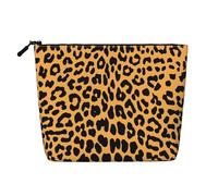 HJLUUFT Leopard Print print Travel Makeup Bags Cosmetic Organizer Bag Large Capacity Make up Bag Toiletry Bag for Women, Black, One Size