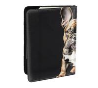 HJLUUFT Long Ears French Bulldog Print Leather Passport Cover for Men Women, Travel Wallet Passport Holder Case for Family
