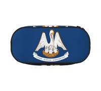 HJLUUFT Louisiana State Flag print Pencil Bag Pouch Case,Pen Bags Pencil Pouch Organizer for Office College School Daily Use