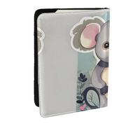 HJLUUFT Lovely Koala Print Leather Passport Cover for Men Women, Travel Wallet Passport Holder Case for Family
