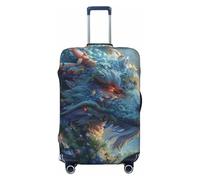 HJLUUFT Magic Dragon Print Suitcase Cover Travel Luggage Cover Protector Suitcase Washable Baggage Covers Anti-Scratch