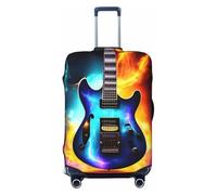 HJLUUFT Magic Electric Guitar Print Travel Luggage Cover Suitcase Cover Protector Suitcase Washable Baggage Covers Anti-Scratch