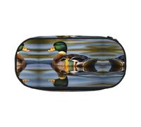 HJLUUFT mallard duck print Makeup Cosmetic Bag Stationary Kawaii Pencil Box Pouch Gadget Organizer Bag with Zipper