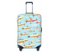 HJLUUFT Many Cartoon Small Airplanes Print Travel Luggage Cover Suitcase Cover Protector Suitcase Washable Baggage Covers Anti-Scratch