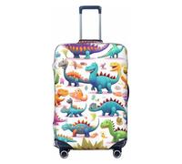 HJLUUFT Many Colorful Cartoon Dinosaurs Print Suitcase Cover Travel Luggage Cover Protector Suitcase Washable Baggage Covers Anti-Scratch