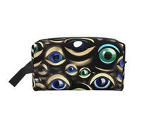 HJLUUFT many evil eyes print Toiletry Bag for Men Women Traveling Toiletry Organizer Bag for Adult Door Room Essentials, White, One Size