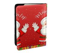 HJLUUFT Merry Christmas. Print Leather Passport Cover for Men Women, Travel Wallet Passport Holder Case for Family