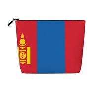 HJLUUFT Mongolian flag print Travel Makeup Bags Cosmetic Organizer Bag Large Capacity Make up Bag Toiletry Bag for Women, Black, One Size