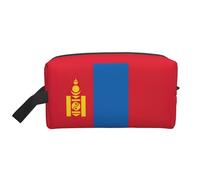 HJLUUFT Mongolian flag print Travel Toiletry Bag, Portable Makeup Cosmetic Bag Travel Essentials Organizer Travel Bag, White, One Size