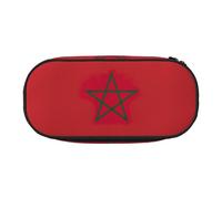 HJLUUFT Morocco Flag Pencil Case Pencil Bag Organizer for Office College School Daily Use, black, standard size, cute