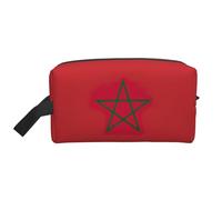 HJLUUFT Morocco Flag Travel Toiletry Bag Portable Makeup Cosmetic Bag Travel Essentials Organizer Travel Bag White/Opulent Garden One Size, White/Opulent Garden, standard size