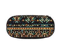 HJLUUFT Native American Patterns print Pencil Bag Pouch Case,Pen Bags Pencil Pouch Organizer for Office College School Daily Use