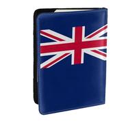 HJLUUFT New Zealand Flag Print Leather Passport Case, Passport Cover with Credit Card Holder for Women Men Family ID Travel