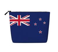 HJLUUFT New Zealand Flag print Travel Makeup Bags Cosmetic Organizer Bag Large Capacity Make up Bag Toiletry Bag for Women, Black, One Size