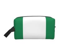 HJLUUFT Nigeria Flag Travel Toiletry Bag Portable Makeup Cosmetic Bag Travel Essentials Organizer Travel Bag White/Opulent Garden One Size, White/Opulent Garden, standard size