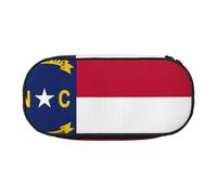 HJLUUFT North Carolina state flag print Pencil Case Simple Sturdy Multifunctional Pencil Bag Office Stationery Organizer