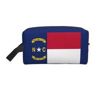 HJLUUFT North Carolina state flag print Travel Toiletry Bag, Portable Makeup Cosmetic Bag Travel Essentials Organizer Travel Bag, White, One Size