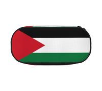 HJLUUFT Palestine Flag Pencil Case for Office College School Daily Use, black, standard size, cute