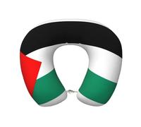 HJLUUFT Palestine Flag Print Piercing Neck Pillow,Travel Neck Pillow,Lightweight for Convenient Home and Travel Use