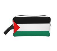 HJLUUFT Palestine flag print Travel Toiletry Bag, Portable Makeup Cosmetic Bag Travel Essentials Organizer Travel Bag, White, One Size