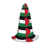 HJLUUFT palestine flag1 print Hooded Cloak Renaissance Hooded Cape for Women Men,Medieval Knight Outfit Gothic Unisex