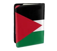 HJLUUFT Palestine flag1 Print Leather Passport Cover for Men Women, Travel Wallet Passport Holder Case for Family