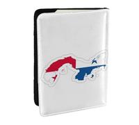 HJLUUFT Panama Flag Map Print Leather Passport Cover for Men Women, Travel Wallet Passport Holder Case for Family
