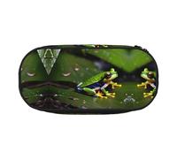 HJLUUFT Peace Tree Frogs print Makeup Cosmetic Bag Stationary Kawaii Pencil Box Pouch Gadget Organizer Bag with Zipper