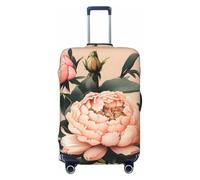 HJLUUFT Peach Peony Print Print Travel Luggage Cover Suitcase Cover Protector Suitcase Washable Baggage Covers Anti-Scratch