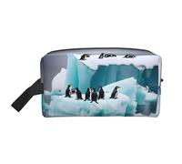 HJLUUFT Penguins On The Iceberg print Toiletry Bag for Men Women Traveling Toiletry Organizer Bag for Adult Door Room Essentials, White, One Size