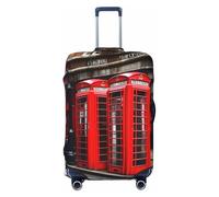 HJLUUFT Phone Booth London Street Print Travel Luggage Cover Suitcase Cover Protector Suitcase Washable Baggage Covers Anti-Scratch