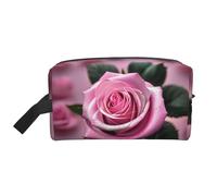 HJLUUFT pink and rose print Toiletry Bag for Men Women Traveling Toiletry Organizer Bag for Adult Door Room Essentials, White, One Size