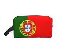 HJLUUFT Portuguese Flag Travel Toiletry Bag, Portable Makeup Cosmetic Bag, Travel Utensils, Organiser, Travel Bag, White/Opulent Garden, One Size, White/Opulent Garden, standard size