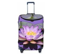 HJLUUFT Purple Lotuses Flower Print Suitcase Cover Travel Luggage Cover Protector Suitcase Washable Baggage Covers Anti-Scratch