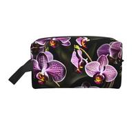 HJLUUFT Purple orchids print print Toiletry Bag for Men Women Traveling Toiletry Organizer Bag for Adult Door Room Essentials, White, One Size