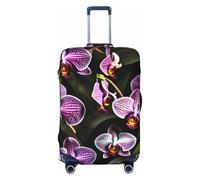 HJLUUFT Purple Orchids Print Print Travel Luggage Cover Suitcase Cover Protector Suitcase Washable Baggage Covers Anti-Scratch
