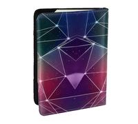 HJLUUFT Red Galaxy Constellation Print Leather Passport Cover for Men Women, Travel Wallet Passport Holder Case for Family