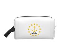 HJLUUFT Rhode Island State Flag print Toiletry Bag for Men Women Traveling Toiletry Organizer Bag for Adult Door Room Essentials, White, One Size