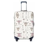 HJLUUFT ribal Bull Skull on White Print Suitcase Cover Travel Luggage Cover Protector Suitcase Washable Baggage Covers Anti-Scratch