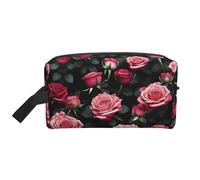 HJLUUFT Rose flower of many print Toiletry Bag for Men Women Traveling Toiletry Organizer Bag for Adult Door Room Essentials, White, One Size