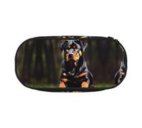 HJLUUFT rottweiler wallpaper print Pencil Case Simple Sturdy Multifunctional Pencil Bag Office Stationery Organizer